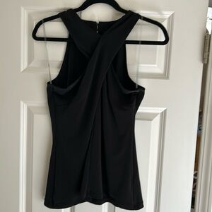 INC black sleeveless top, women’s size M, cross front